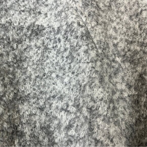 London Fog hooded sherpa wool blend long button front faux fur coat Sz S - Picture 5 of 11